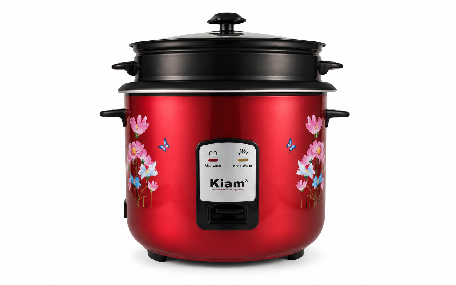 Kiam Rice Cooker 2.8L (Stainless Steel Non-Stick Double Pot)