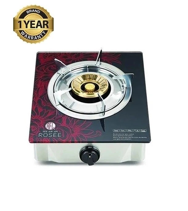 RFL Single Glass Gas Stove Rosee (Cylinder Gas)