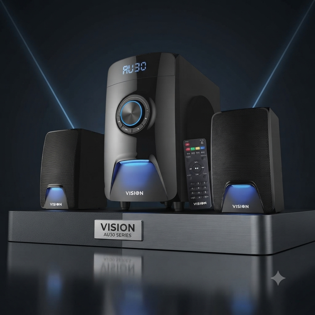 VISION 2:1 Multimedia Speaker LOUD-101 – 49W Bluetooth Karaoke Speaker