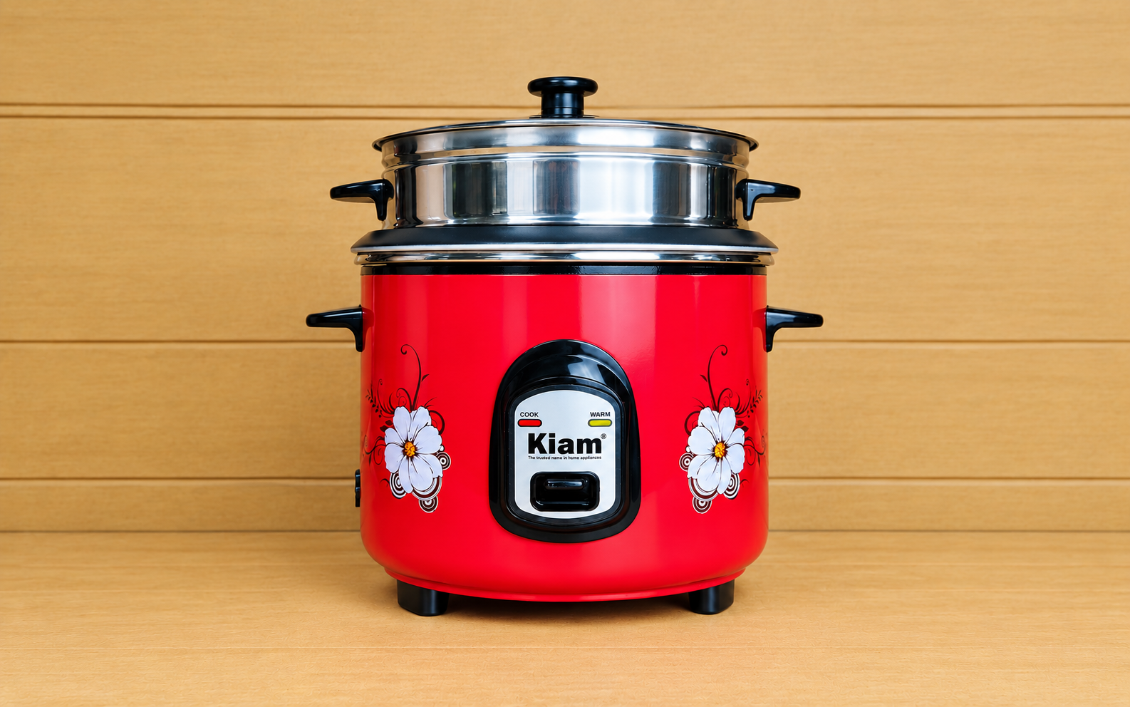 Kiam Rice Cooker 1.8L (Stainless Steel Non-Stick Double Pot)